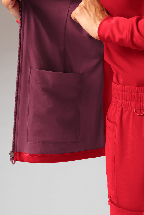 Chaqueta m&eacute;dica Hypothesis Super-Dermal con cremallera y m&uacute;ltiples bolsillos para mujer - Hemoglobin/Wine - 6