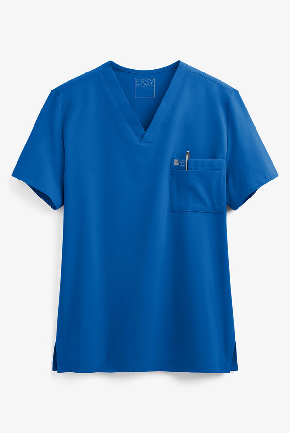 Easy STRETCH Riley Unisex 3-Pocket V-Neck Scrub Top - Royal - 1