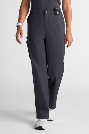 Butter-Soft STRETCH Women's 8-Pocket Cargo Button Front Pant With Fly Scrub Pants