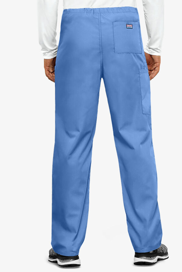 Cherokee Workwear Unisex 3-Pocket Drawstring Scrub Pants - Ceil Blue - 2