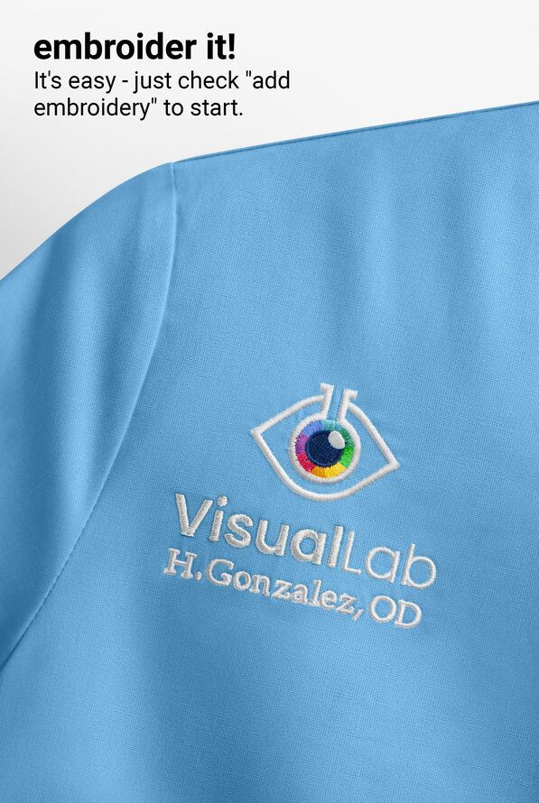 Butter-Soft Originals Women's 6-Pocket Scallop Neck Scrub Top - Blue Oasis - 6