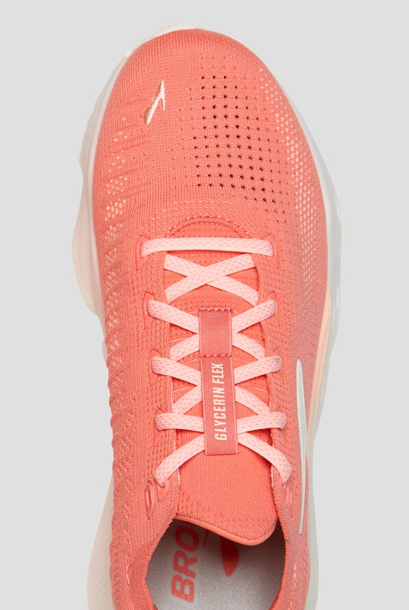 Brooks Women's Glycerin Flex Peach Echo/Coral/Coconut Athletic Lace Up Shoes - null - 2
