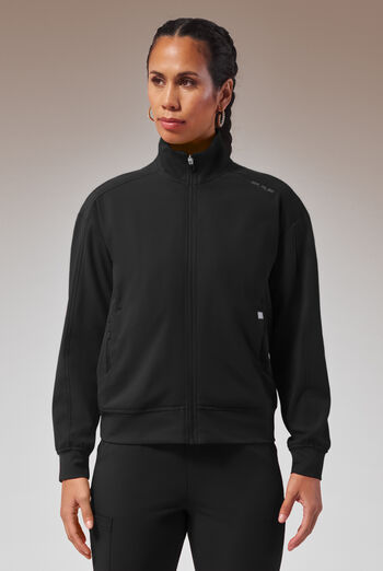 Hypothesis Base Women's 3-Pocket Relaxed Fit Zip Front Scrub Jacket