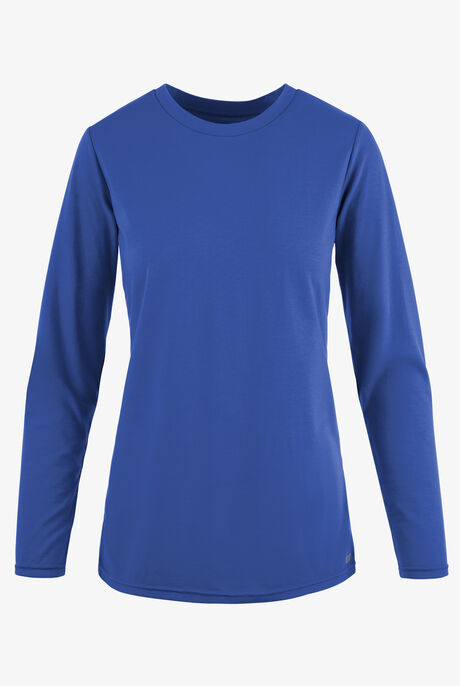 Camiseta médica manga larga Butter-Soft Originals con cuello redondo para mujer