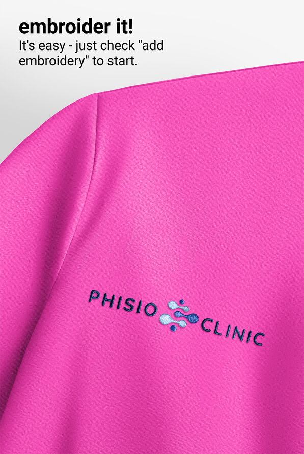 Blusa m&eacute;dica koi Solis Sari STRETCH con cuello en V y 4 bolsillos para mujer - Hibiscus - 5