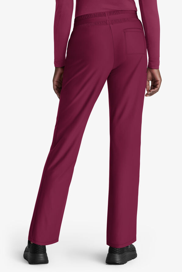 Skechers by Barco Slip-ins Reach Women's 4-Pocket STRETCH Slim Cargo Straight Leg Scrub Pants - Wine - 2