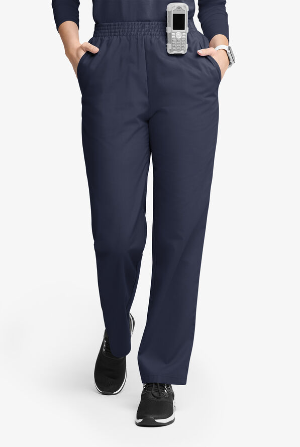 Butter-Soft Originals Women's 2-Pocket High Waisted Straight Leg Scrub Pants - Navy - 1