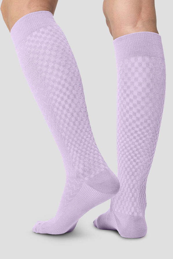 Cherokee True Support Women's 10-15 mmHg Wide Light Compression Socks - Lilac - 2