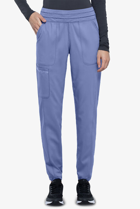 Cherokee Workwear Revolution Women's 5-Pocket STRETCH Elastic Waistband Half Jogger Scrub Pants