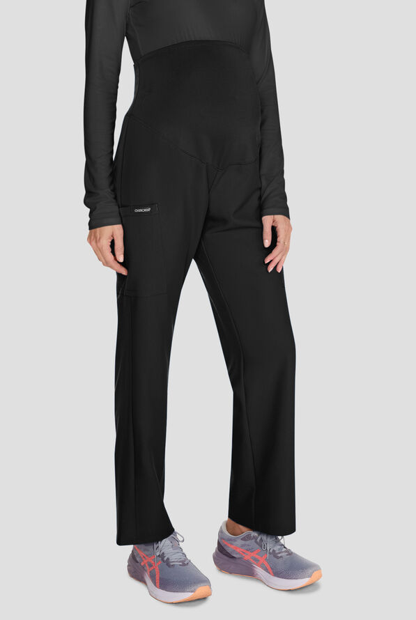 Cherokee Workwear Originals Ultra Women's 3-Pocket STRETCH Maternity Scrub Pants - Black - 3