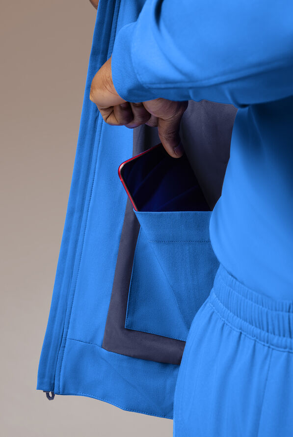 Chaqueta m&eacute;dica unisex Hypothesis F con cremallera - Royal/Navy - 7