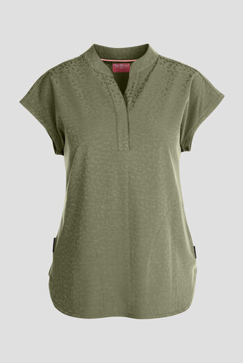 Zavate Ava Therese Cheetah Jacquard Piper Women's 2-Pocket STRETCH Dolman Sleeve Scrub Top