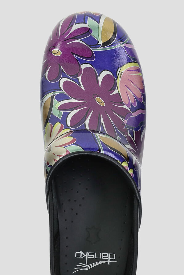Dansko Women's Professional Indigo Floral Patent Clog - null - 2