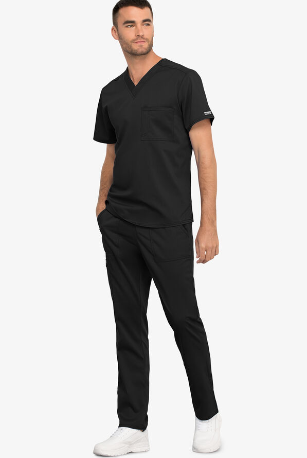 Blusa m&eacute;dica unisex Cherokee Workwear Revolution con cuello V y 1 bolsillo - Black - 2