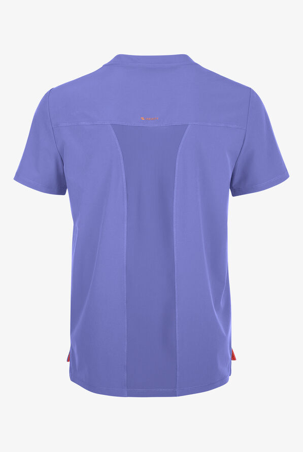 Camisa médica Infinity GNR8 STRETCH con paneles de canalé y 1 bolsillos para hombre - Ceil Blue - 2