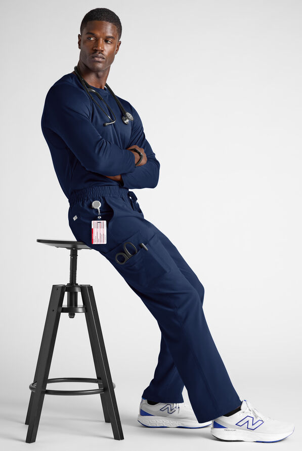 Easy STRETCH Men&rsquo;s 10-Pocket Scrub Pant - Navy - 9