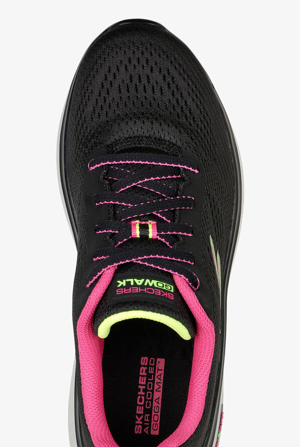 Skechers Performance Women's Go Walk Hyper Burst Black/Multi Athletic Lace Up Nursing Shoes - null - 2