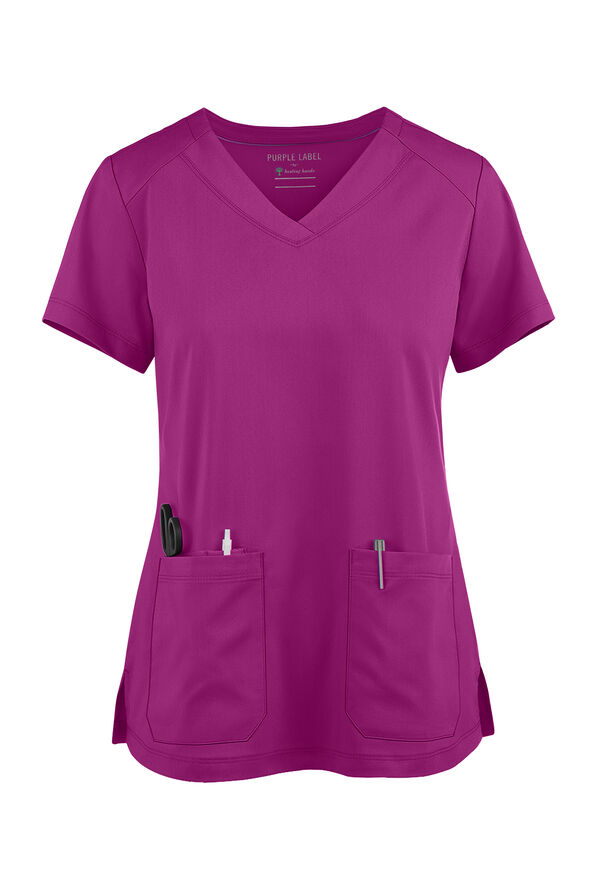 Healing Hands Scrubs Purple Label Jill VNeck Scrub Top,Stretch Scrubs