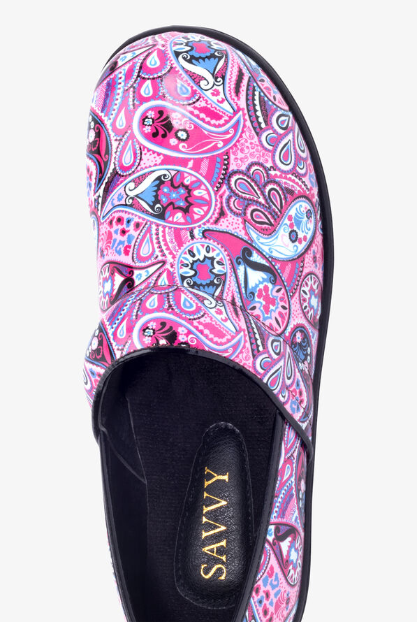 Savvy Women's Brandy Pretty Paisley Nursing Clogs - null - 2