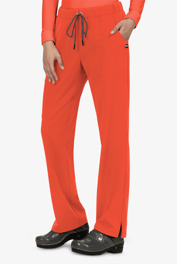 koi Next Gen Everyday Hero Women's 5-Pocket STRETCH Drawstring Cargo Scrub Pant - Burnt Umber - 1