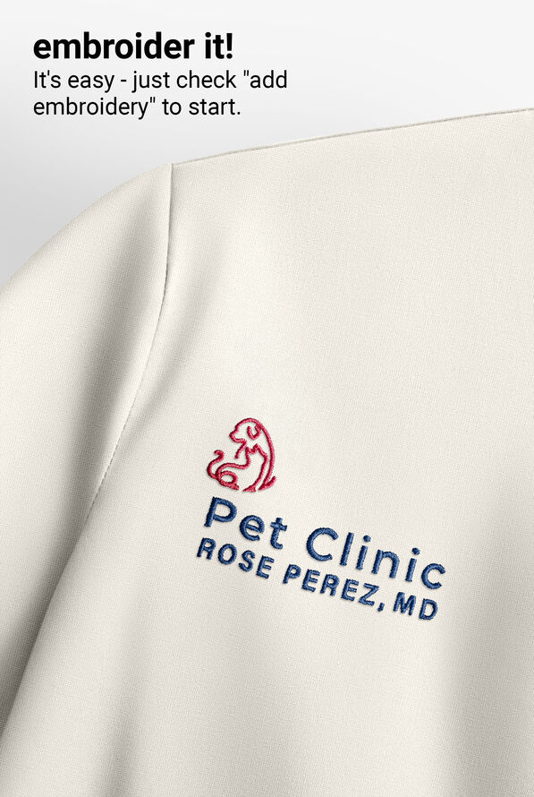 Blusa m&eacute;dica Healing Hands Quest STRETCH con cuello en V y 1 bolsillo para mujer - White Gardenia - 5