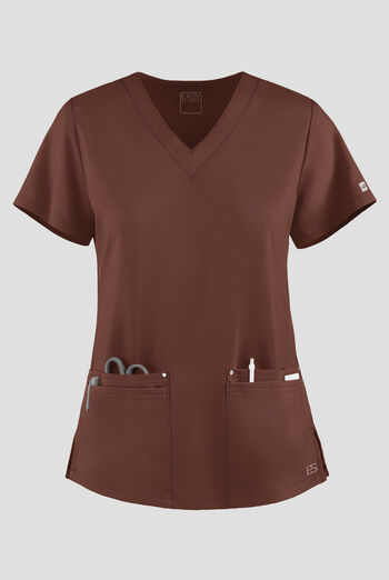 Easy STRETCH Lina Mitered Women's 4-Pocket V-Neck Scrub Top