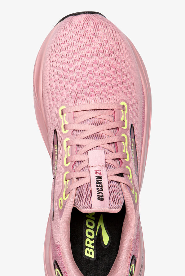 Brooks Women's Glycerin 21 Zephyr/Violet/Green Athletic Lace Up Nursing Shoes - null - 2