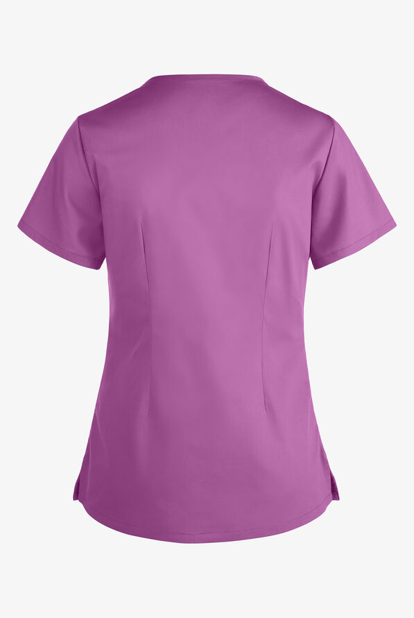Blusa m&eacute;dica UA Butter-Soft STRETCH con ojales y 4 bolsillos para mujer - Orchid - 4