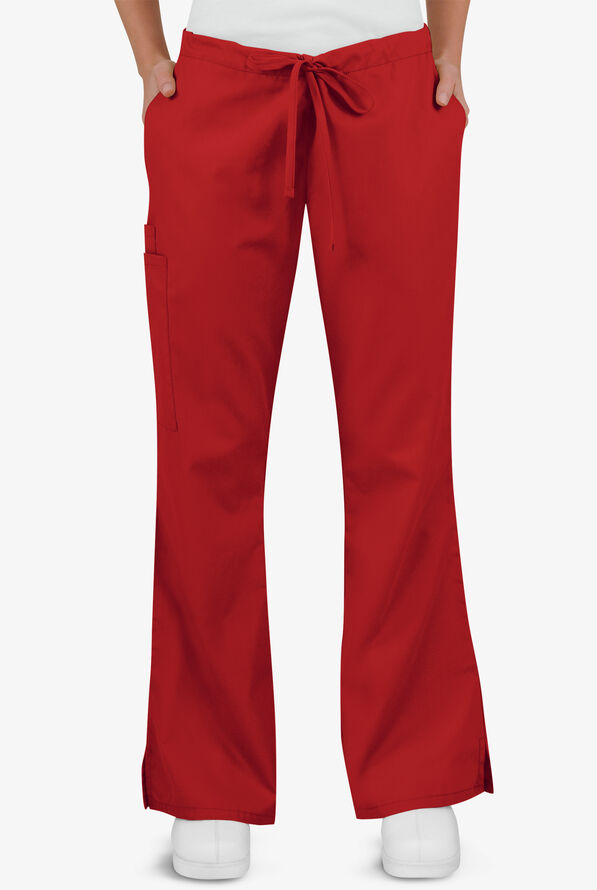 Pantal&oacute;n m&eacute;dico Butter-Soft Core Petite con cord&oacute;n y 4 bolsillos para mujer - Red - 1