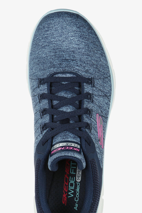 Skechers Sport Women's Flex Appeal 4.0 Navy/Pink Athletic Lace Up Nursing Shoes - null - 2