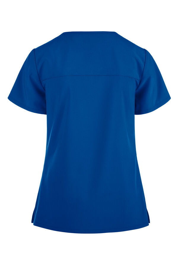 Dickies EDS Essentials Women's 2-Pocket STRETCH Mock Wrap Scrub Top - Royal - 2
