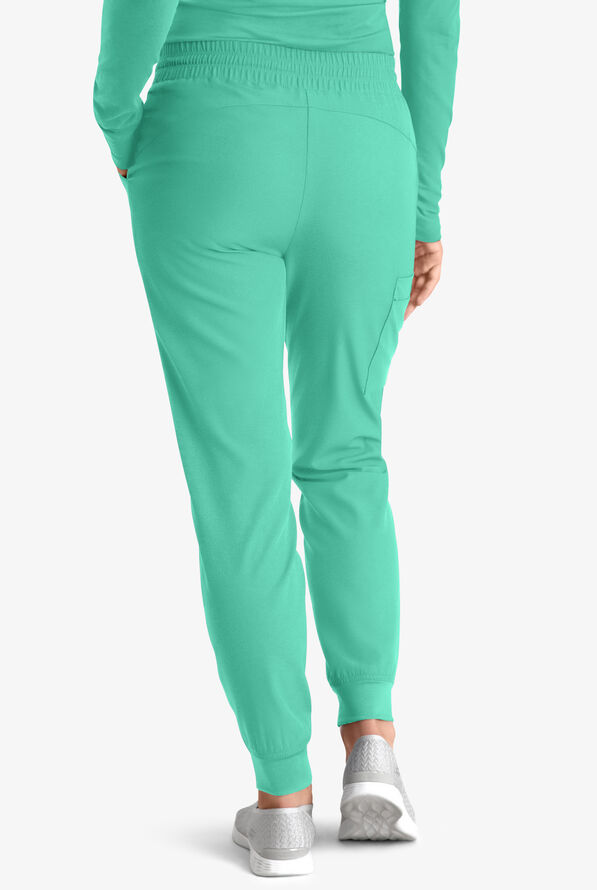 Pantal&oacute;n m&eacute;dico Skechers by Barco STRETCH estilo cargo jogger con 4 bolsillos para mujer - Light Jade - 4