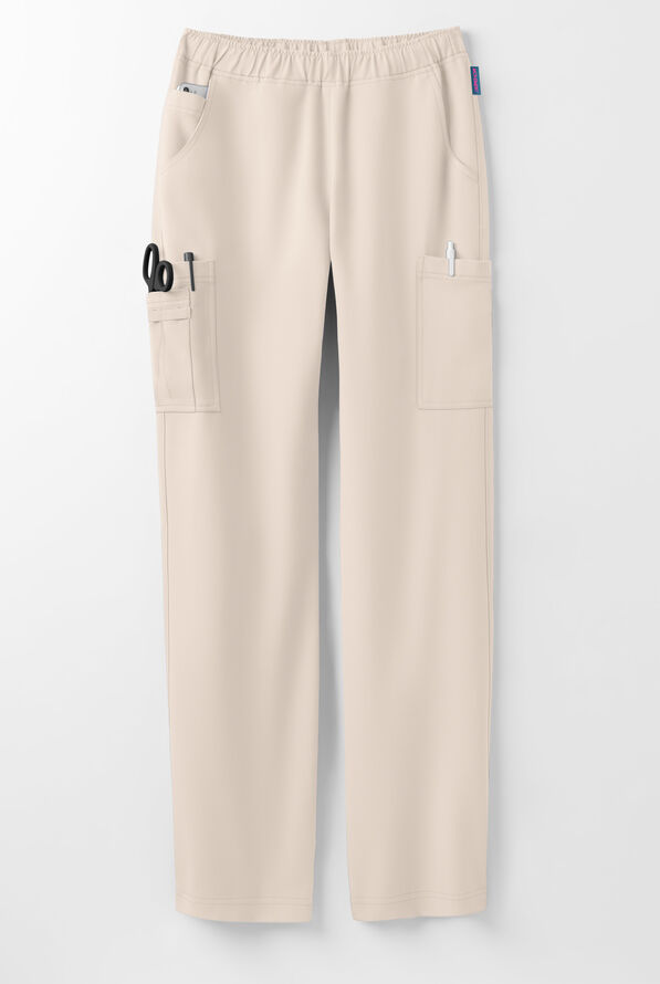 MOVEMENT by Butter-Soft Rigel Women's 9-Pocket Interior Drawstring STRETCH Scrub Pants - Tall - Khaki Shale - 5