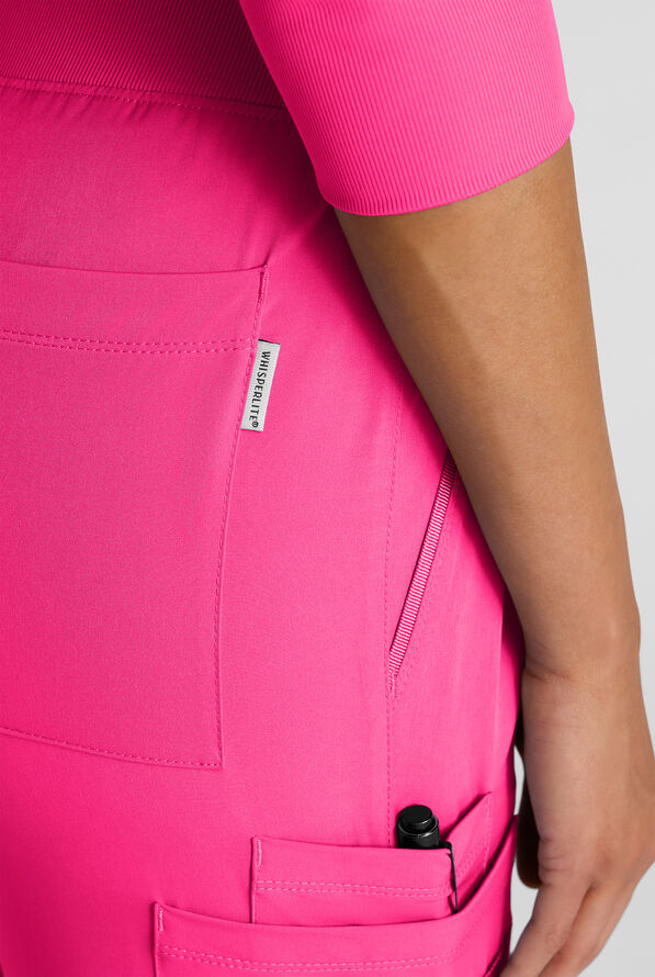 Pantalón médico WhisperLite de estilo moderno con piernas rectas para mujer - Reactive Pink - 4