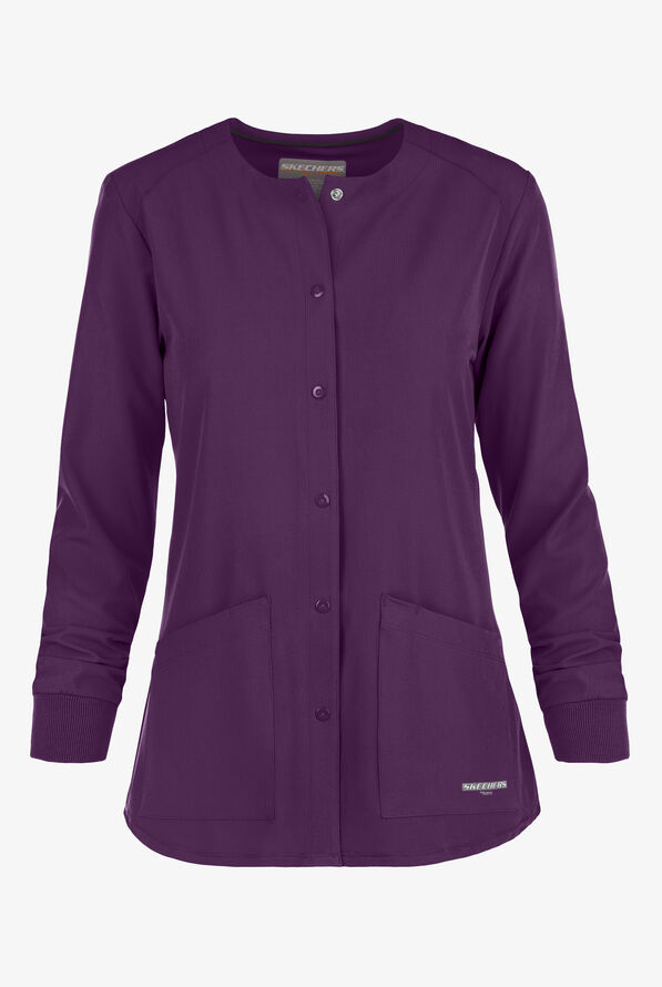 Chaqueta médica abrigada Skechers by Barco Stability STRETCH con 2 bolsillos para mujer - Eggplant - 1