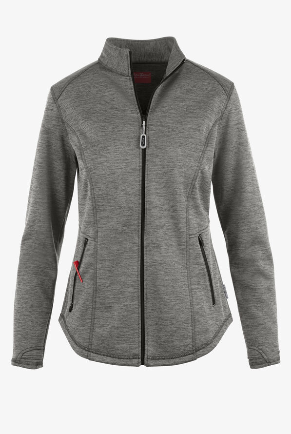 Chaqueta médica Zavate Ava Therese Megan de felpa con 2 bolsillos para mujer - Heather Grey - 1