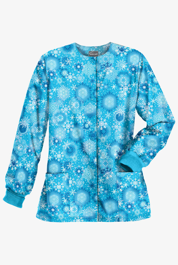 UA Butter-Soft Dazzling Snowflakes Turquoise Women's 2-Pocket Warm