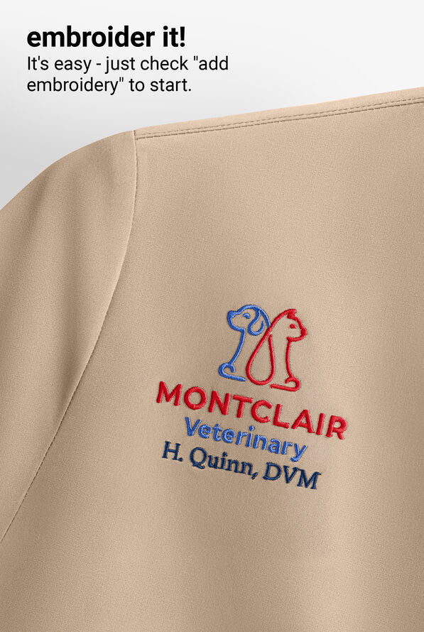 Skechers by Barco Stability Women's 2-Pocket STRETCH Warm-Up Scrub Jacket - Khaki - 4