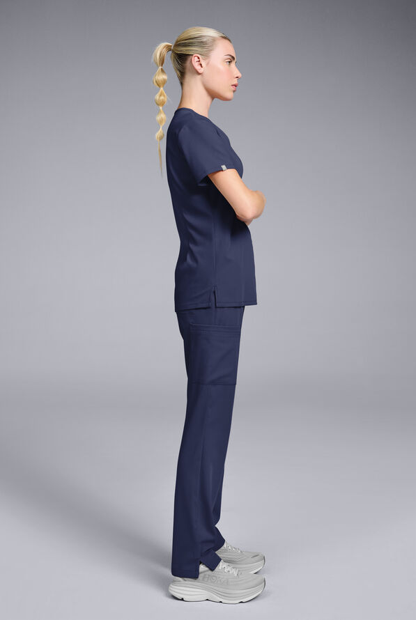 Blusa médica Hypothesis Base con cuello en V para mujer - Navy - 3