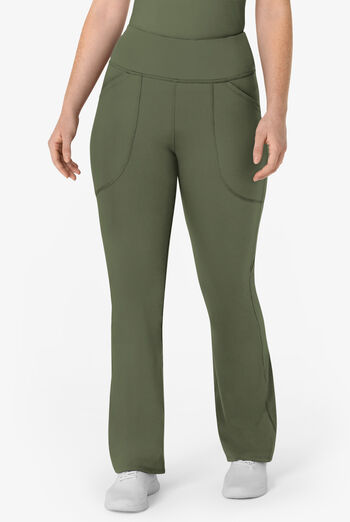 Wink Renew Knit Women's 5-Pocket STRETCH Yoga Waist Flare Leg Scrub Pants