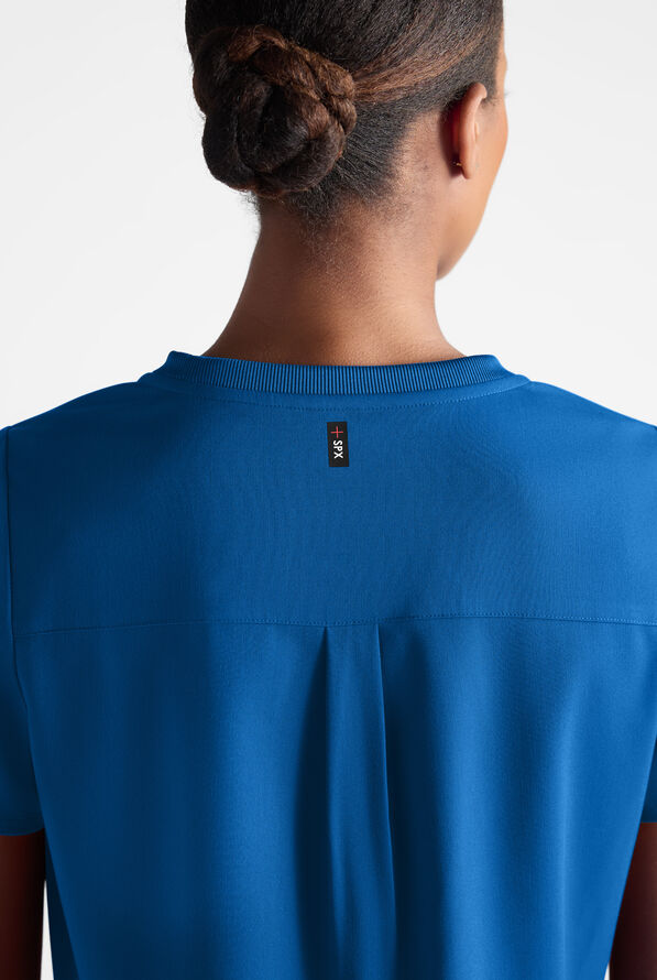 Blusa m&eacute;dica Grey's Anatomy by Barco Emerge STRETCH con cuello redondo y 1 bolsillo para mujer - Royal - 7