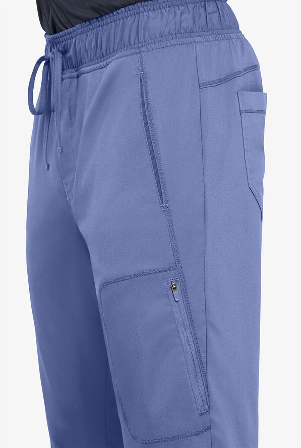 Cherokee Workwear Revolution Men's 5-Pocket STRETCH Jogger Scrub Pants - Ceil Blue - 3