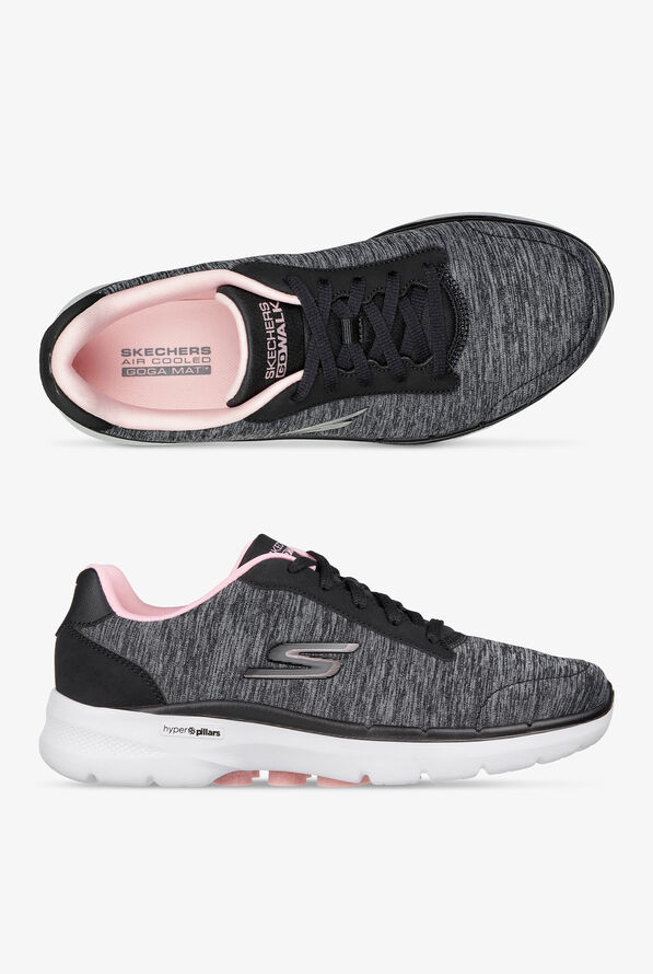 Skechers Performance Women's Go Walk 6 Magic Melody Black Athletic Lace Up Nursing Shoes - null - 1