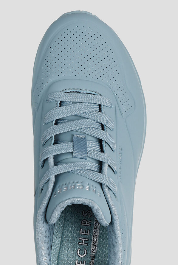 Skechers Street UNO - Stand On Air Gray Blue Athletic Lace Up Shoes - null - 2