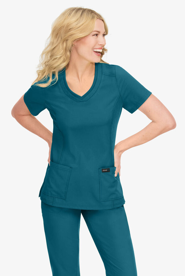 koi koi Scrubs Longevity VNeck Scrub Top, Stretch Scrubs
