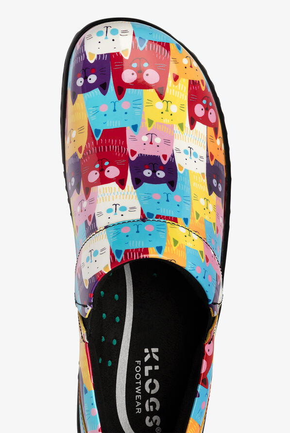 Klogs Mission Amstercats Patent Leather Slip On Clog, Nursing Clogs