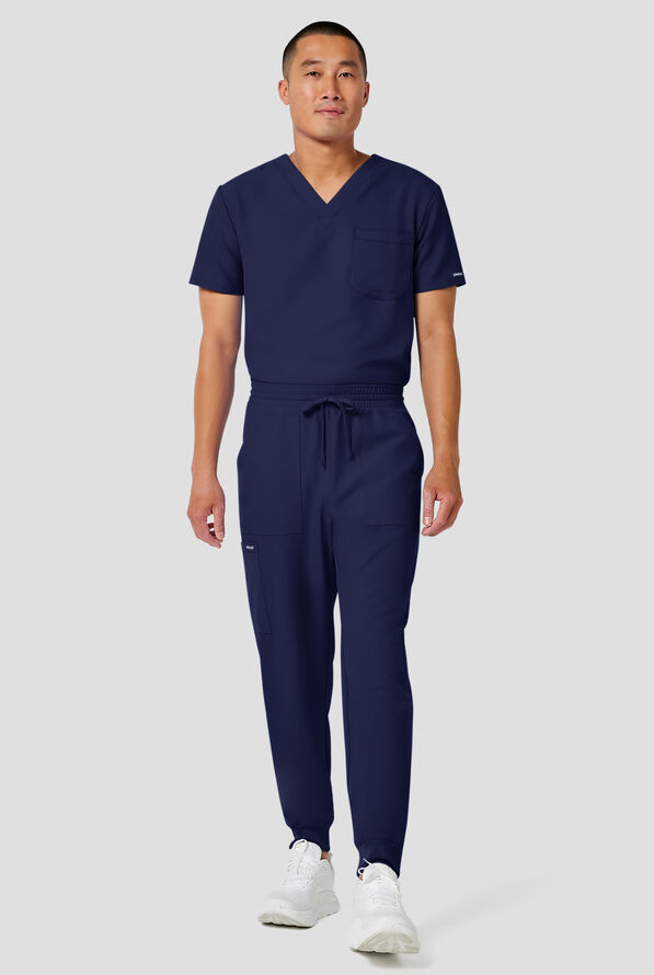 Pantal&oacute;n m&eacute;dico Cherokee Workwear Originals Ultra estilo jogger con cord&oacute;n y 4 bolsillos para hombre - Navy - 4