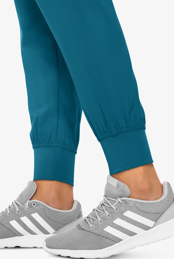 Med Couture Insight Women's 6-Pocket Cargo Jogger Scrub Pants - Caribbean Blue - 3