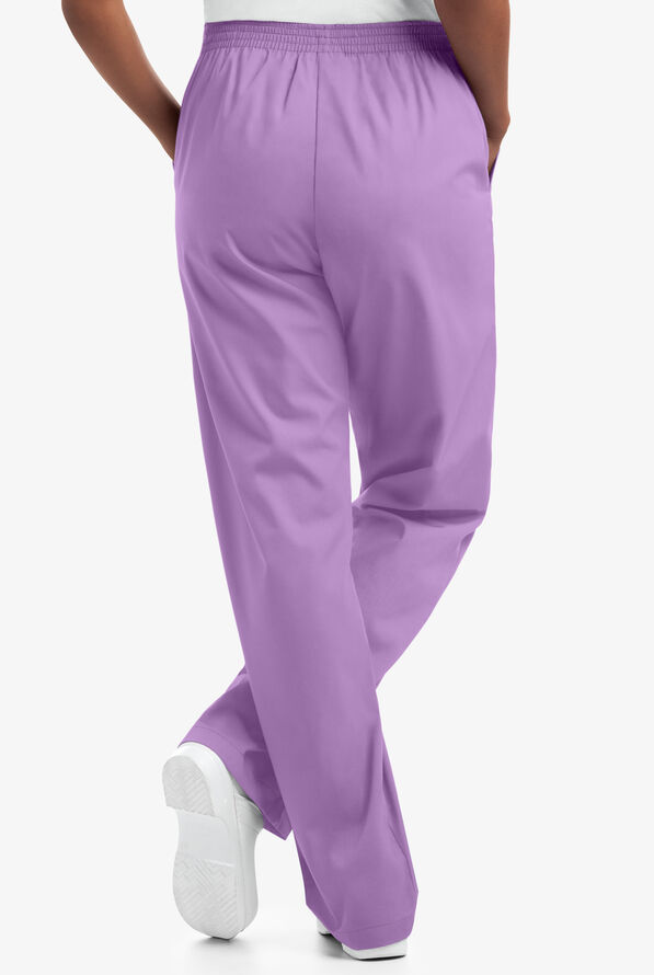 Butter-Soft Core Women's 2-Pocket Elastic Waist Scrub Pants - Tall - Orchid - 2