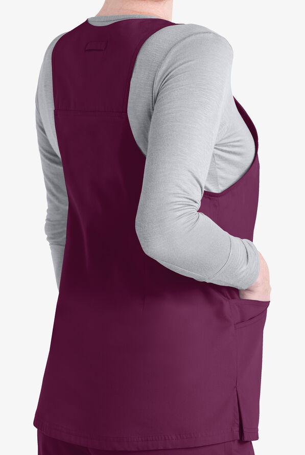 Butter-Soft Core Scrubs by UA™ Women's 5-Pocket Utility Overall Scrub Top - Wine - 6